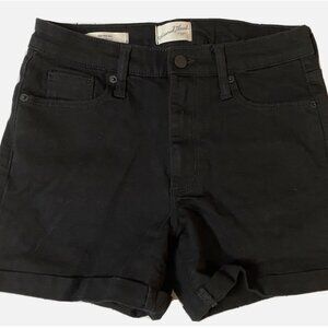 Universal Thread Black High Rise Shorts Size 10 Cuffed Denim